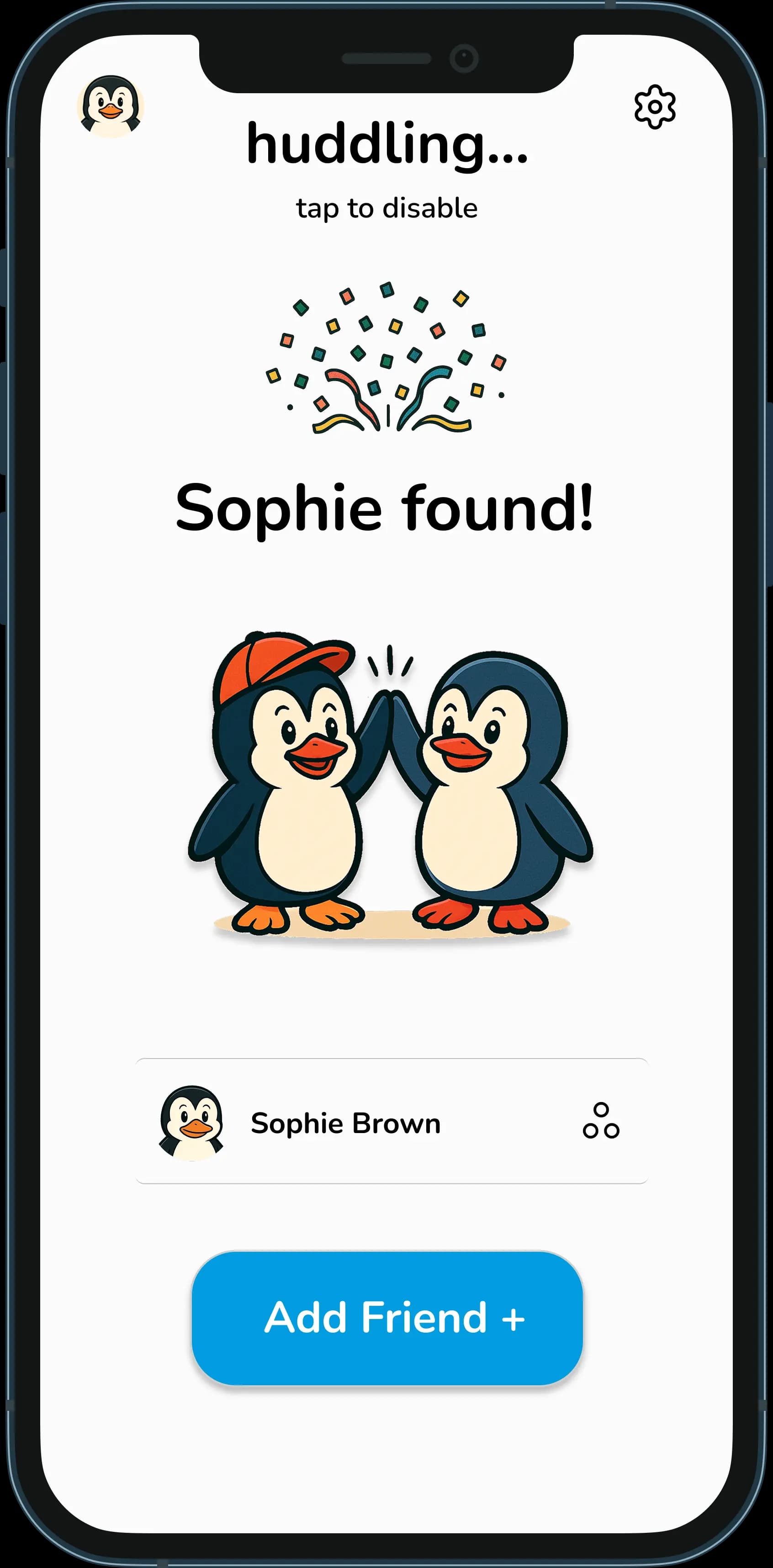 Add Friends in person mockup